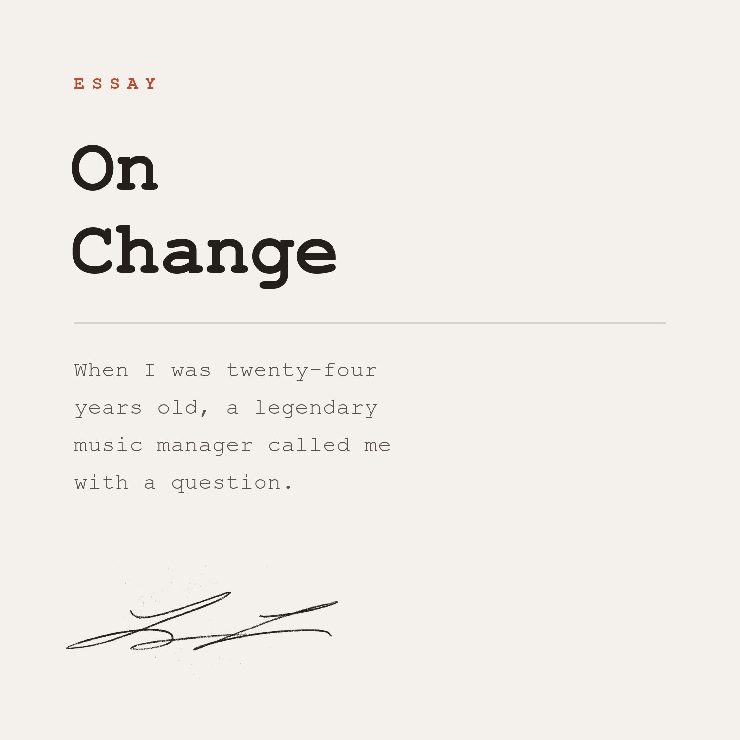 On Change