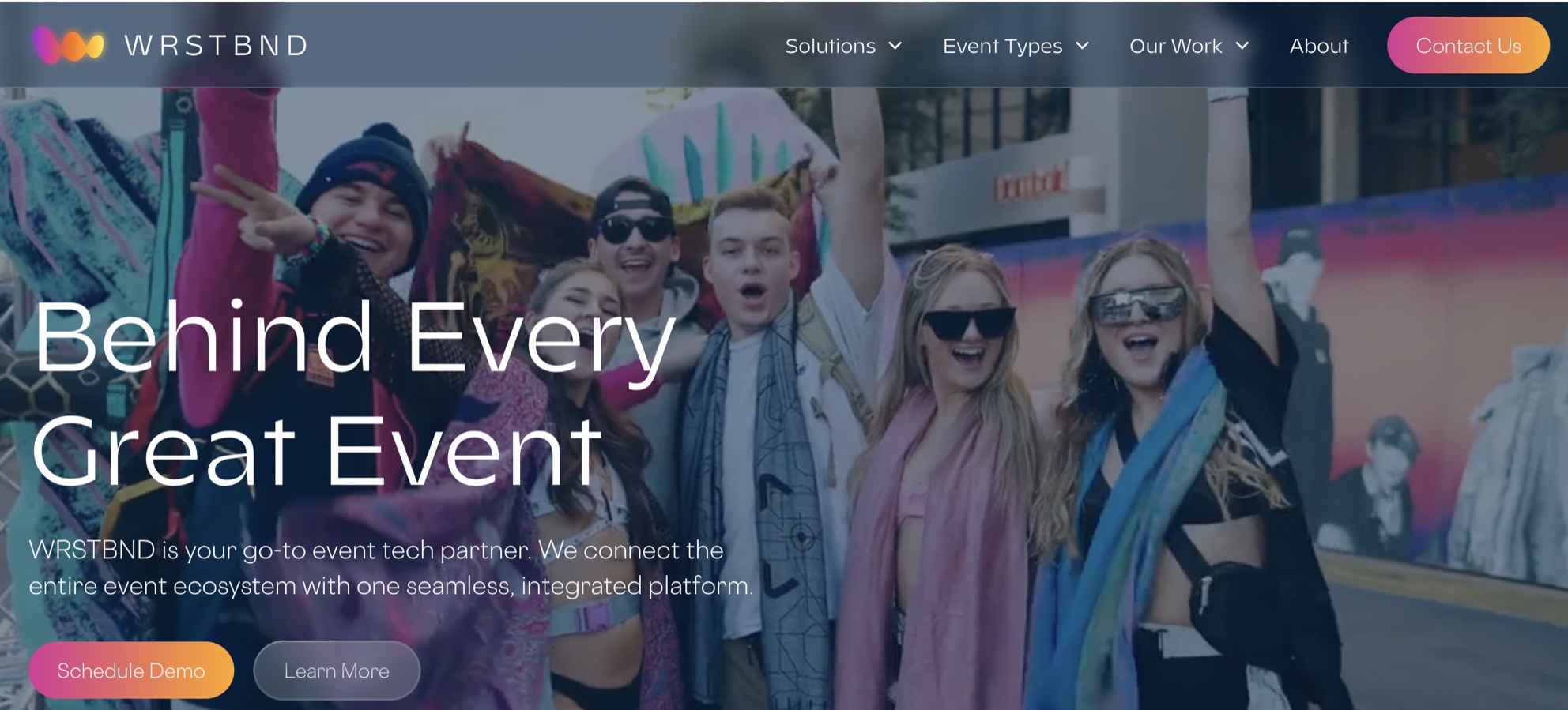 WRSTBND website after brand refresh